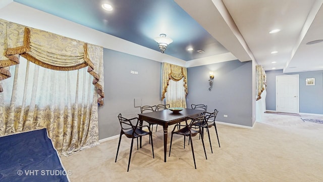 316 Juliana Ln, Bloomingdale, IL 60108 - carpeted dining area featuring baseboards and recessed lighting