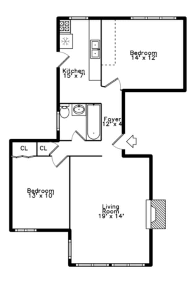 932 W Sunnyside Ave Unit 3C, Chicago, IL 60640 - property floor plan