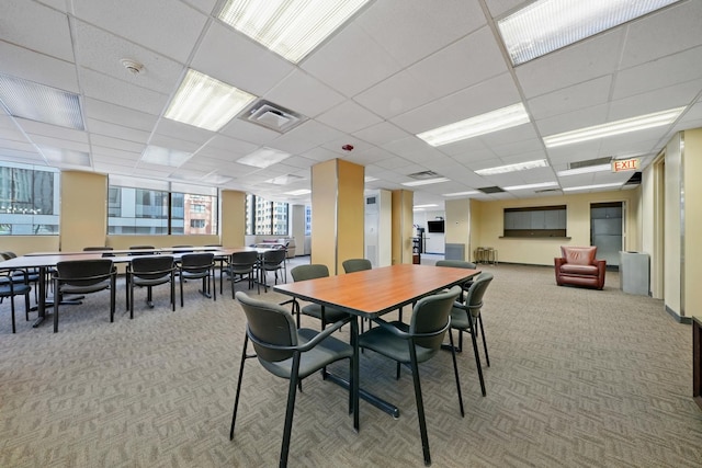 405 N Wabash Ave Unit 502, Chicago, IL 60611 - carpeted dining room featuring a paneled ceiling