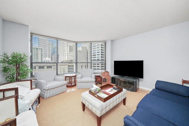405 N Wabash Ave Unit 502, Chicago, IL 60611 - living area featuring baseboards and floor to ceiling windows