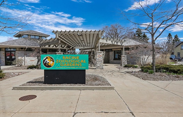 1062 58th Rd Unit 0051, Union Grove, WI 53182 - view of home's community with a pergola