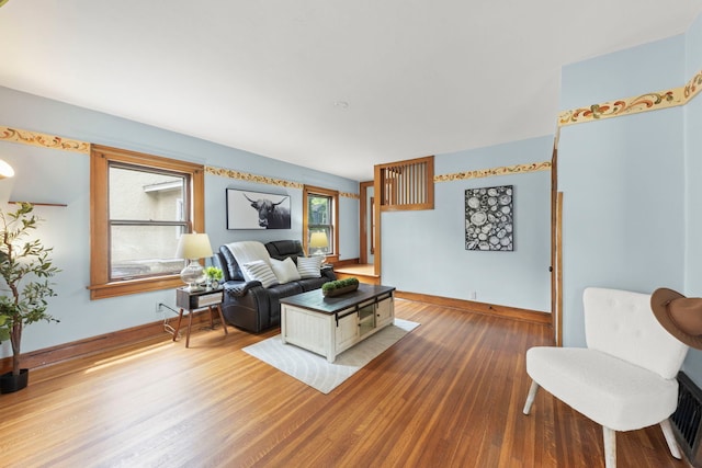 310 Forest Ave, Glen Ellyn, IL 60137 - living room featuring wood finished floors and baseboards