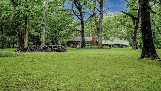 view of green lawn