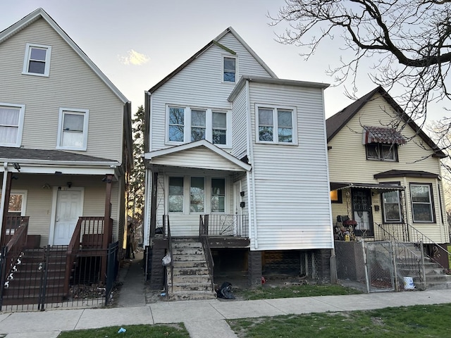 6812 S Hermitage Ave, Chicago, IL 60636 - view of front facade featuring a porch and stairs