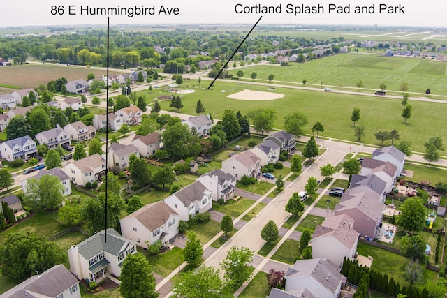86 E Hummingbird Ave, Cortland, IL 60112 - aerial view of residential area