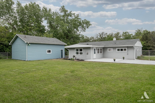 16568 Plainview Dr, Markham, IL 60428 - back of house with a patio area, a chimney, and a shingled roof