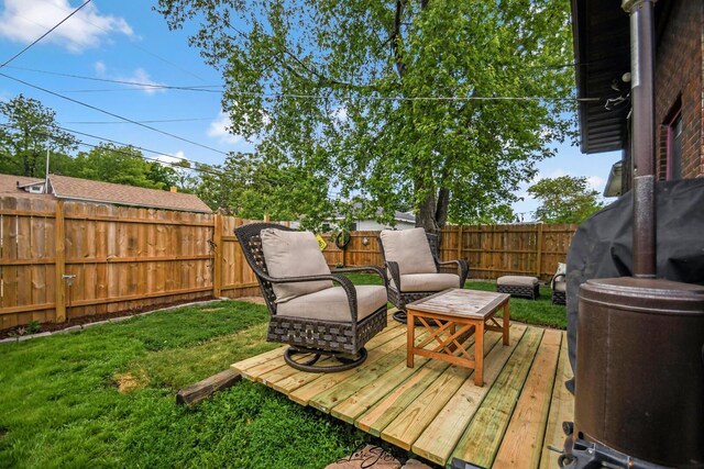 905 Kelly Ave, Joliet, IL 60435 - view of wooden terrace