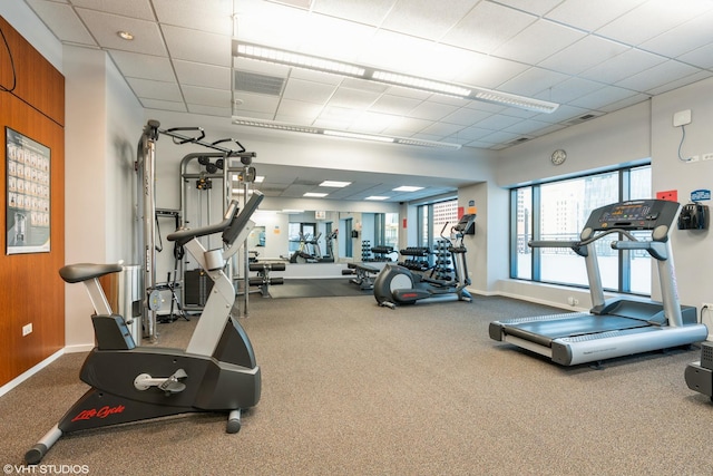 520 S State St Unit 614, Chicago, IL 60605 - exercise room featuring carpet and baseboards