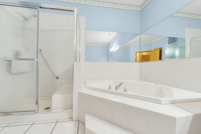 11104 Karen Dr, Orland Park, IL 60467 - bathroom featuring a stall shower and a garden tub