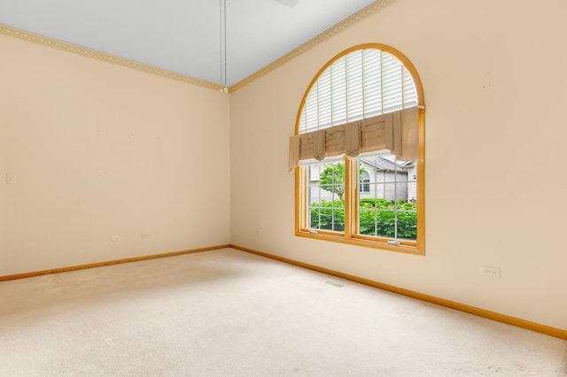 11104 Karen Dr, Orland Park, IL 60467 - carpeted spare room with baseboards and ornamental molding