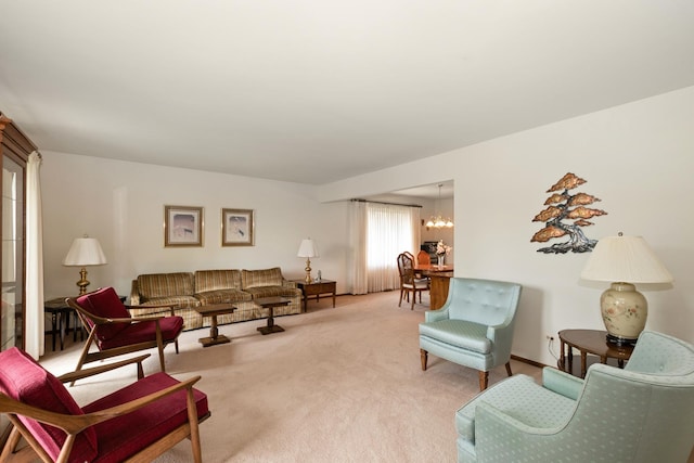7618 W 157th St, Orland Park, IL 60462 - carpeted living area featuring a chandelier