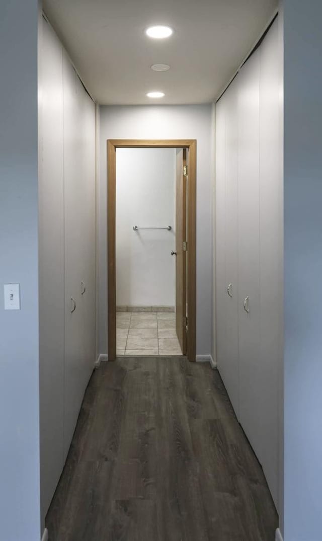 720 Wellington Ave Unit 206, Elk Grove Village, IL 60007 - hallway with wood finished floors and recessed lighting