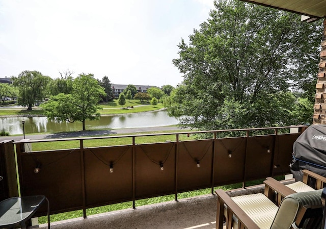 720 Wellington Ave Unit 206, Elk Grove Village, IL 60007 - balcony with a water view and grilling area