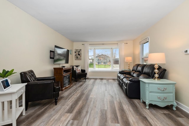 8048 W Magnolia Dr, Frankfort, IL 60423 - living area with wood finished floors and baseboards