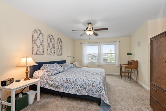 8048 W Magnolia Dr, Frankfort, IL 60423 - bedroom with carpet, baseboards, and a ceiling fan