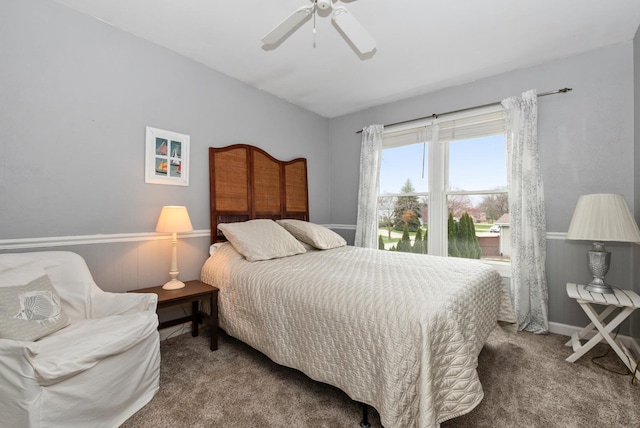 8048 W Magnolia Dr, Frankfort, IL 60423 - bedroom featuring carpet flooring, ceiling fan, and vaulted ceiling