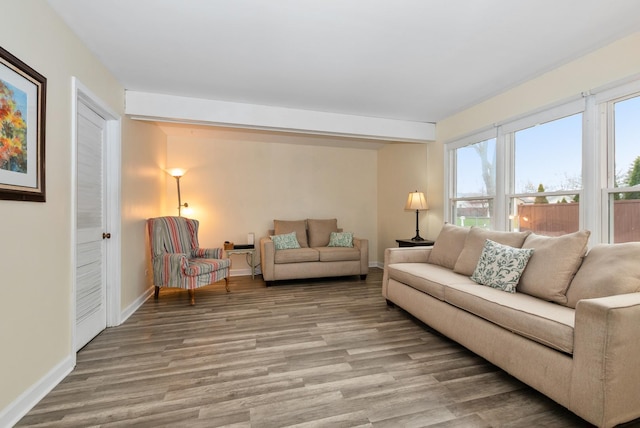 8048 W Magnolia Dr, Frankfort, IL 60423 - living area featuring light wood-style flooring and baseboards