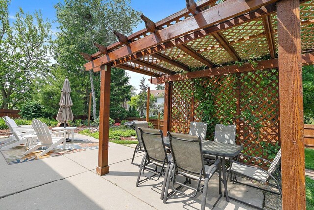 325 Indian Ridge Trl, Wauconda, IL 60084 - view of patio / terrace featuring outdoor dining space and a pergola