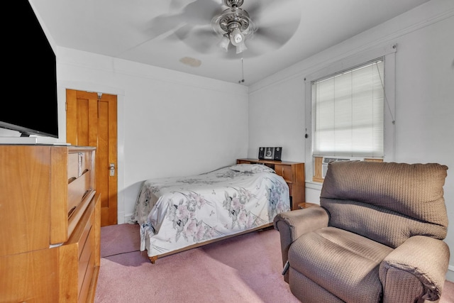 5434 W School St, Chicago, IL 60641 - bedroom with carpet floors, a ceiling fan, and cooling unit