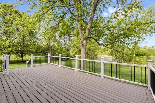 20142 N Deer Chase Ct, Deer Park, IL 60010 - deck with view of wooded area and a lawn