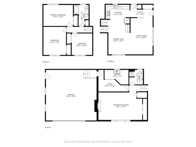 524 Escanaba Ave, Calumet City, IL 60409 - floor plan / room layout