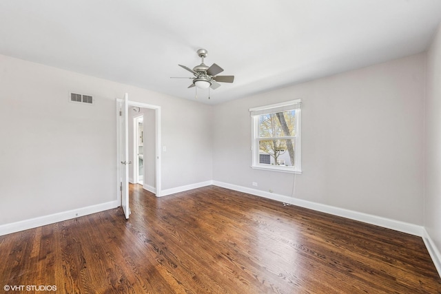 265 W Adams St, Elmhurst, IL 60126 - spare room featuring ceiling fan, baseboards, and wood finished floors