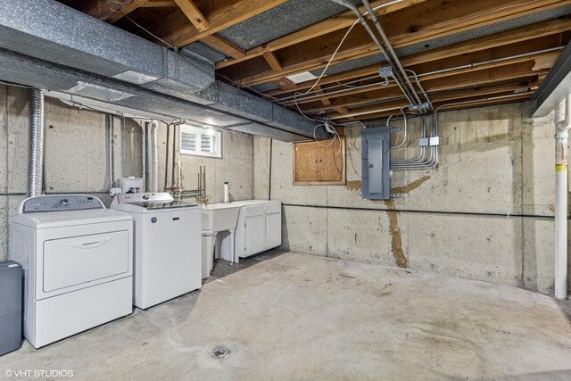 265 W Adams St, Elmhurst, IL 60126 - basement with electric panel and independent washer and dryer