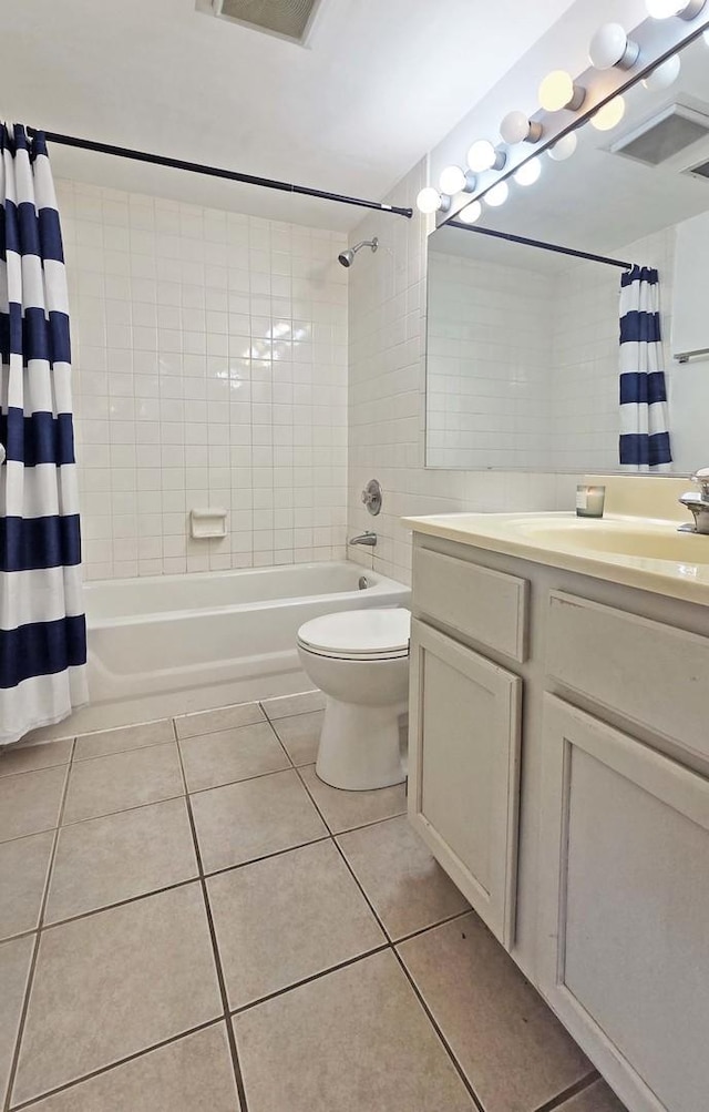 1 Renaissance Pl Unit 805, Palatine, IL 60067 - bathroom with tile patterned floors, shower / bath combo, vanity, and toilet