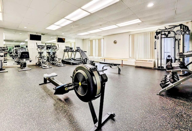 1 Renaissance Pl Unit 805, Palatine, IL 60067 - workout area with a paneled ceiling