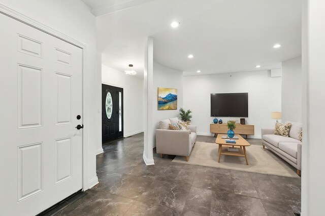 3026 Jackson Dr, Arlington Heights, IL 60004 - living room featuring recessed lighting and baseboards