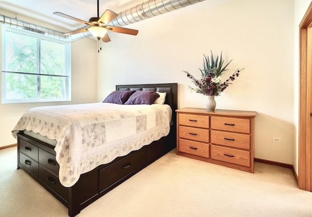 1716 Simms St Unit 0, Aurora, IL 60504 - bedroom featuring light colored carpet and ceiling fan