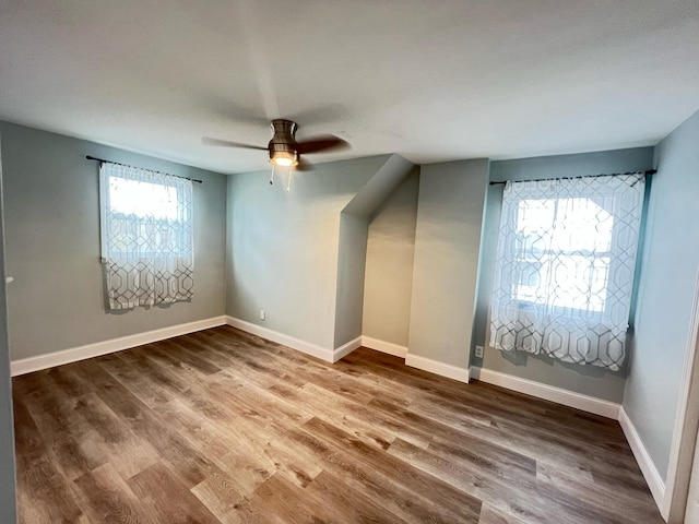 1474 Forest Ave, Calumet City, IL 60409 - bonus room featuring a ceiling fan, wood finished floors, and baseboards
