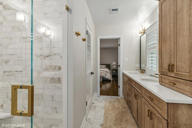 506 Westgate Rd, Deerfield, IL 60015 - ensuite bathroom with marble finish flooring and double vanity