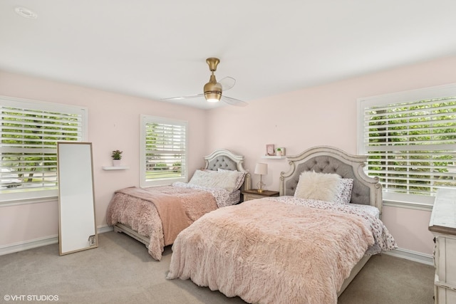 506 Westgate Rd, Deerfield, IL 60015 - carpeted bedroom featuring a ceiling fan and baseboards