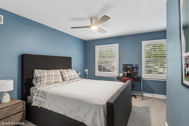506 Westgate Rd, Deerfield, IL 60015 - bedroom featuring carpet flooring, baseboards, and ceiling fan
