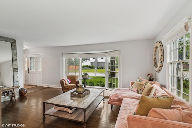 506 Westgate Rd, Deerfield, IL 60015 - living area with wood finished floors, healthy amount of natural light, and baseboards