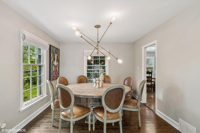 506 Westgate Rd, Deerfield, IL 60015 - dining space with baseboards and dark wood finished floors