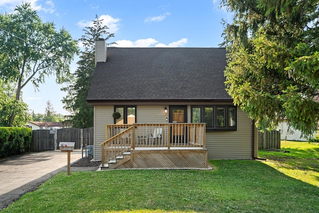 3050 Charles St, Melrose Park, IL 60164 - rear view of property featuring a chimney and a shingled roof