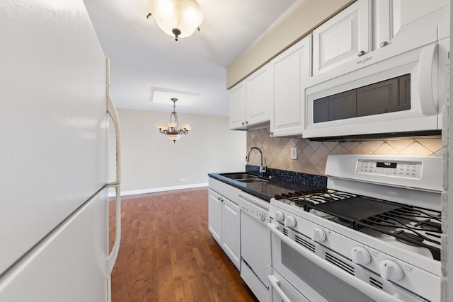 40 N Tower Rd Unit 14B, Oak Brook, IL 60523 - kitchen with white appliances, a sink, tasteful backsplash, and white cabinetry