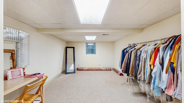 20195 Augusta Dr, Olympia Fields, IL 60461 - spacious closet with a paneled ceiling and carpet floors