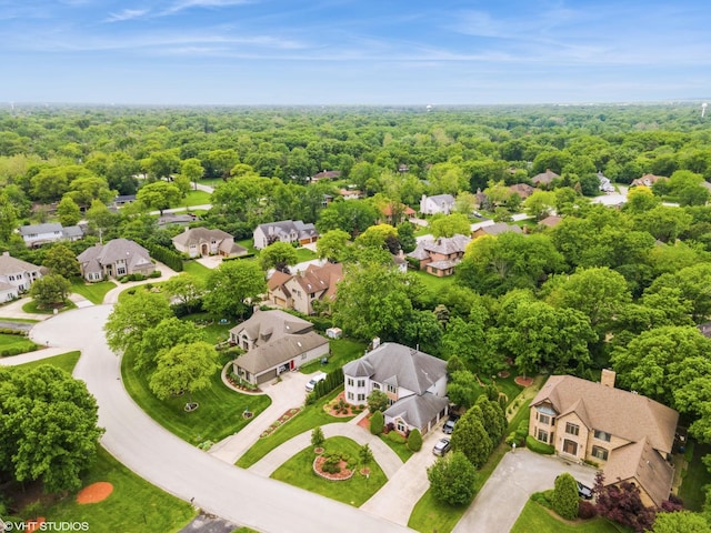 20195 Augusta Dr, Olympia Fields, IL 60461 - aerial perspective of suburban area with a heavily wooded area