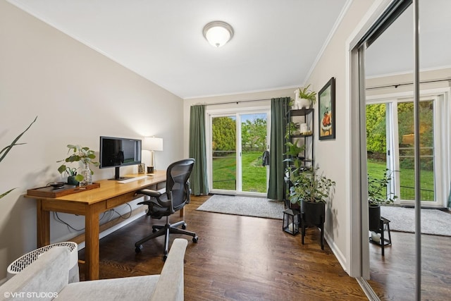 349 N Garfield St, Lombard, IL 60148 - office with crown molding and wood finished floors