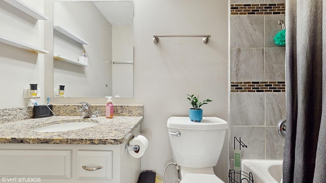 2080 Maplewood Cir, Naperville, IL 60563 - bathroom with vanity, toilet, and shower / bathtub combination