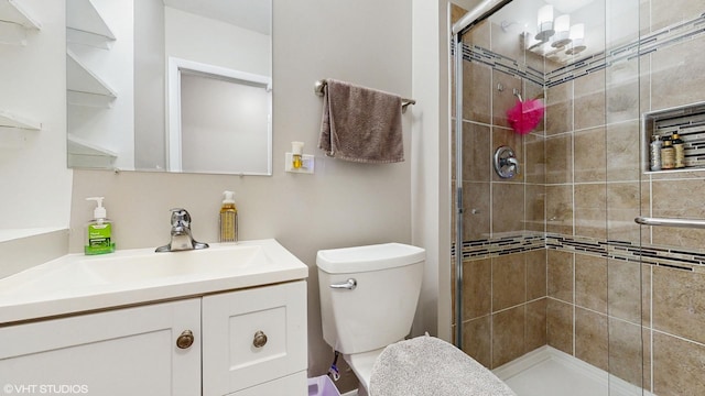 2080 Maplewood Cir, Naperville, IL 60563 - full bathroom with vanity, a stall shower, and toilet