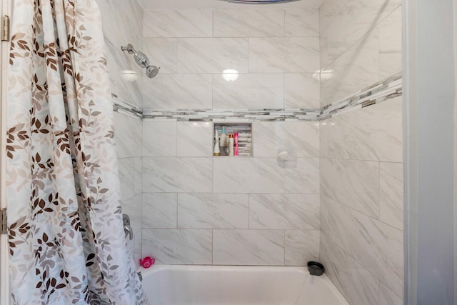 3340 W Polk St, Chicago, IL 60624 - bathroom featuring shower / bath combo with shower curtain