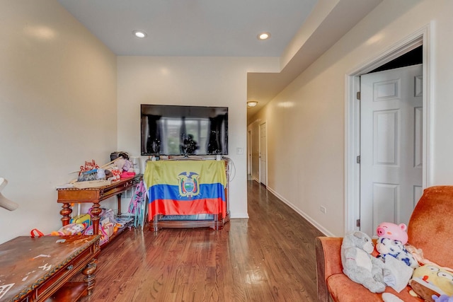 3340 W Polk St, Chicago, IL 60624 - living area with wood finished floors and recessed lighting