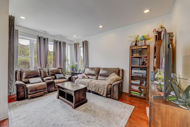 3340 W Polk St, Chicago, IL 60624 - living room featuring recessed lighting and wood finished floors