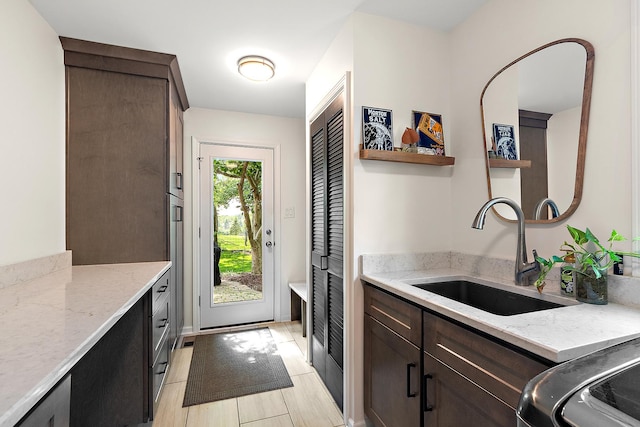 10 Black Walnut Trl, Palos Park, IL 60464 - kitchen featuring dark brown cabinets and light stone countertops