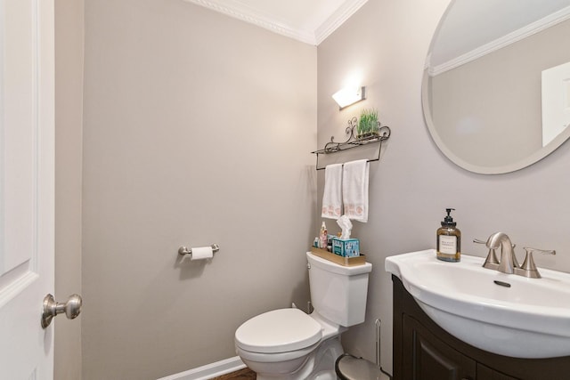 10 Black Walnut Trl, Palos Park, IL 60464 - half bathroom featuring ornamental molding and vanity