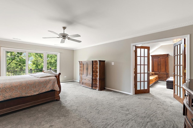 10 Black Walnut Trl, Palos Park, IL 60464 - carpeted bedroom with ornamental molding and a ceiling fan
